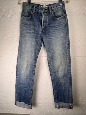 Moussy Straight Leg Jeans in Faded Blue